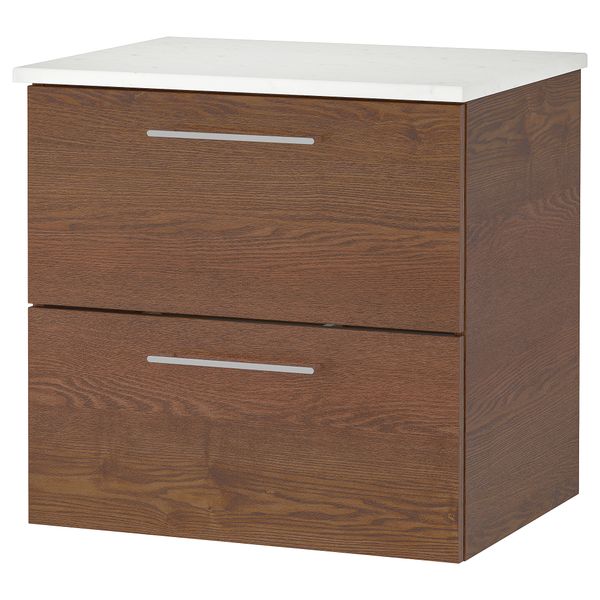 Шкаф для раковины с 2 ящиками, 62x49x60 cm IKEA TOLKEN ТОЛКЕН, GODMORGON ГОДМОРГОН 193.053.36 - фото 1