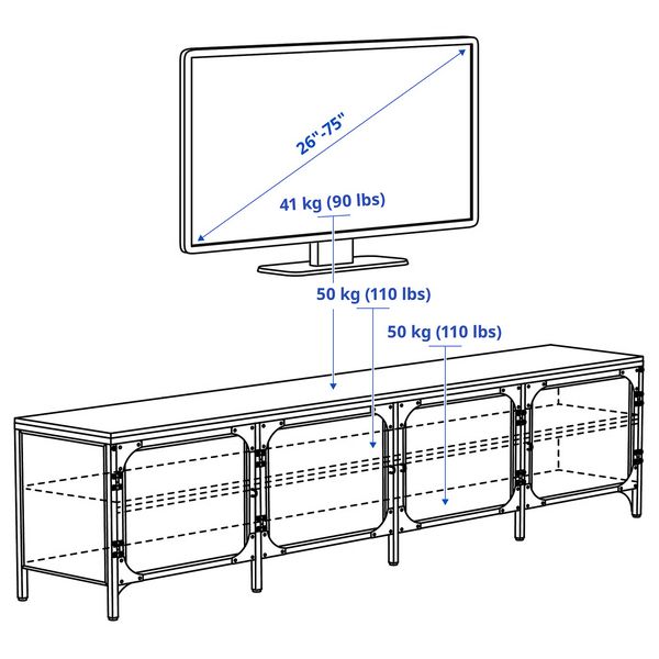 IKEA, дополнительный ракурс - схема-чертеж с размерами