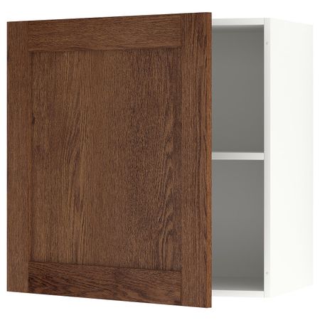 Навесной шкаф с дверцей, под коричневый мореный ясень 60x60 см IKEA KNOXHULT КНОКСХУЛЬТ 704.879.98