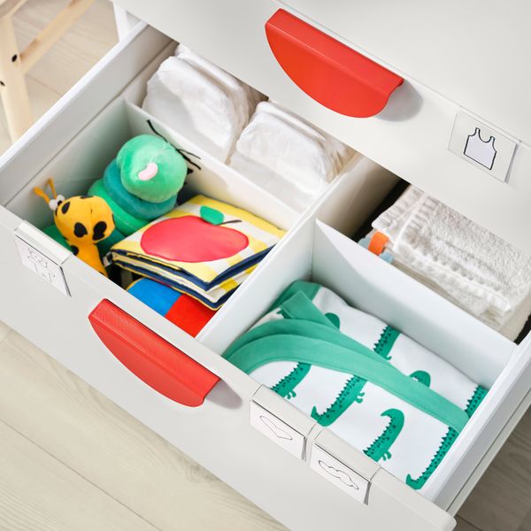 Стеллаж, белый белый/с 3 ящиками 60x57x123 см IKEA SMÅSTAD СМОСТАД / OPPHUS ОПХУС 993.955.78 - схема-чертеж с размерами