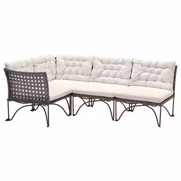 JUTHOLMEN Модульный угл 3-мест диван, садовый - схема-чертеж с размерами