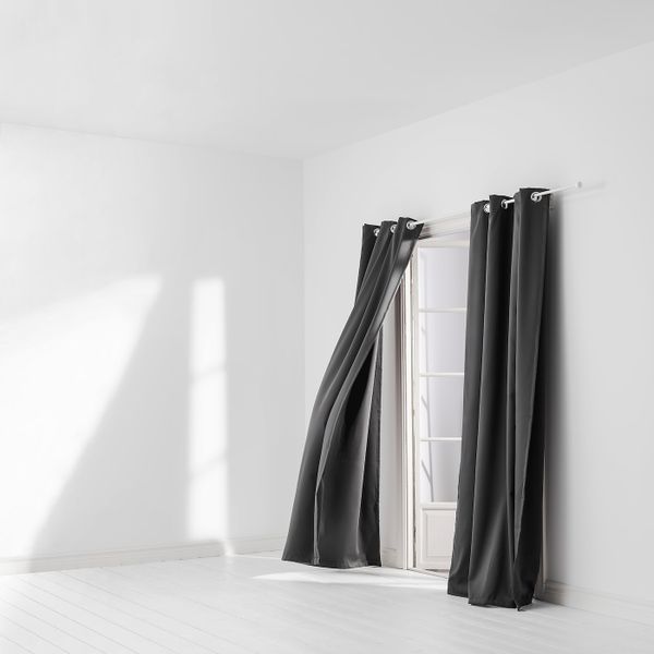 Гардины, блокирующие свет, 2 шт., серый 145x300 см IKEA HILLEBORG ХИЛЛЕБОРГ 904.250.37 - схема-чертеж с размерами