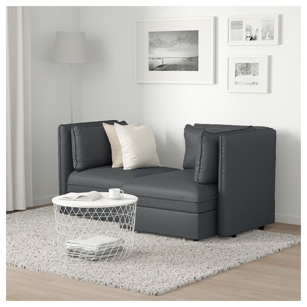 2-местный модульный диван-кровать ВАЛЛЕНТУНА, и хранение, Хилларед темно-серый - фото 2