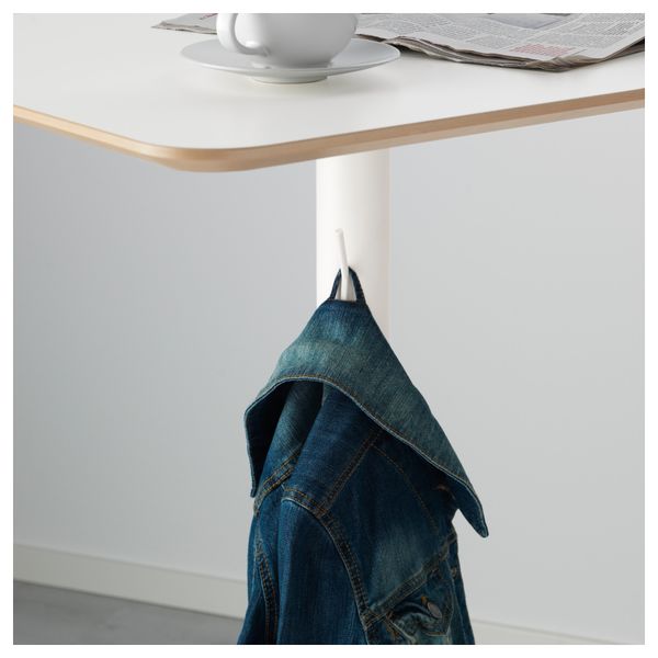 Барный стол БИЛЬСТА, белый, белый (70x60 см) - схема-чертеж с размерами