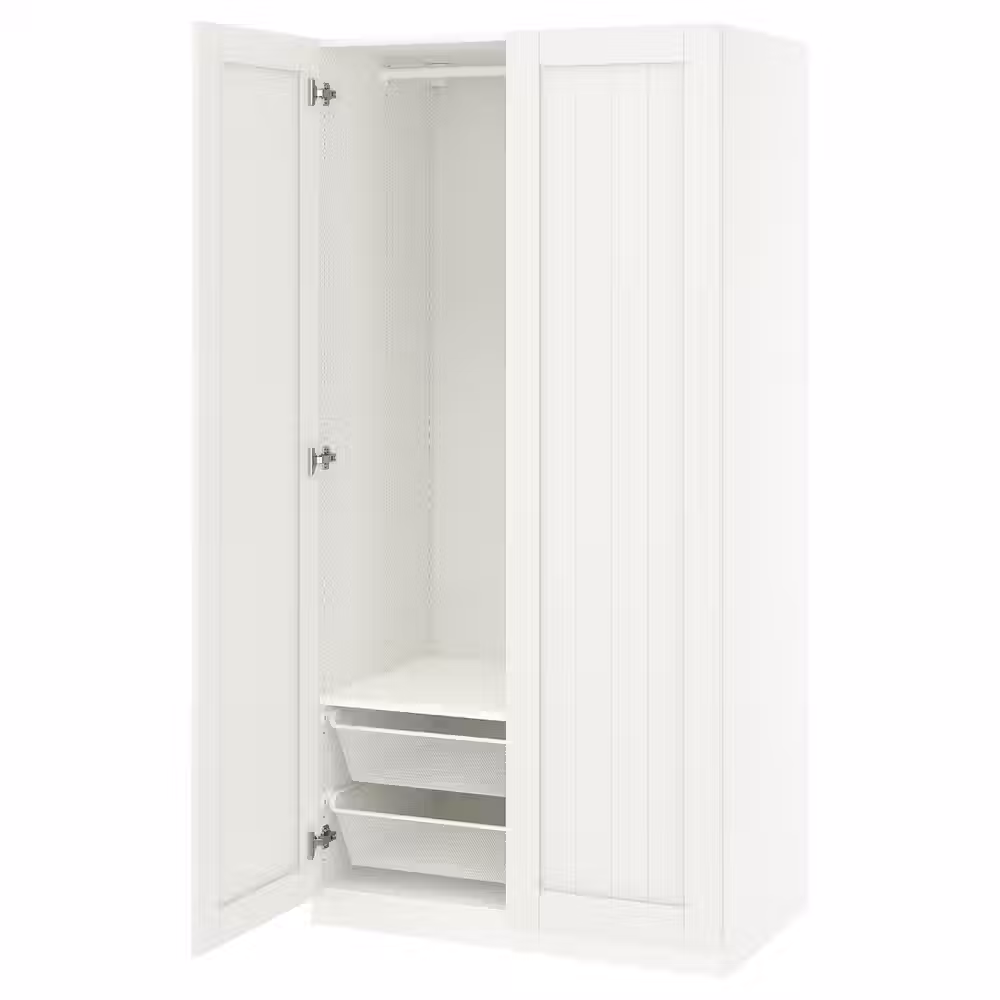 PAX / GULLABERG Гардероб, комбинация - белый/белый 100x60x201 см - фото 1