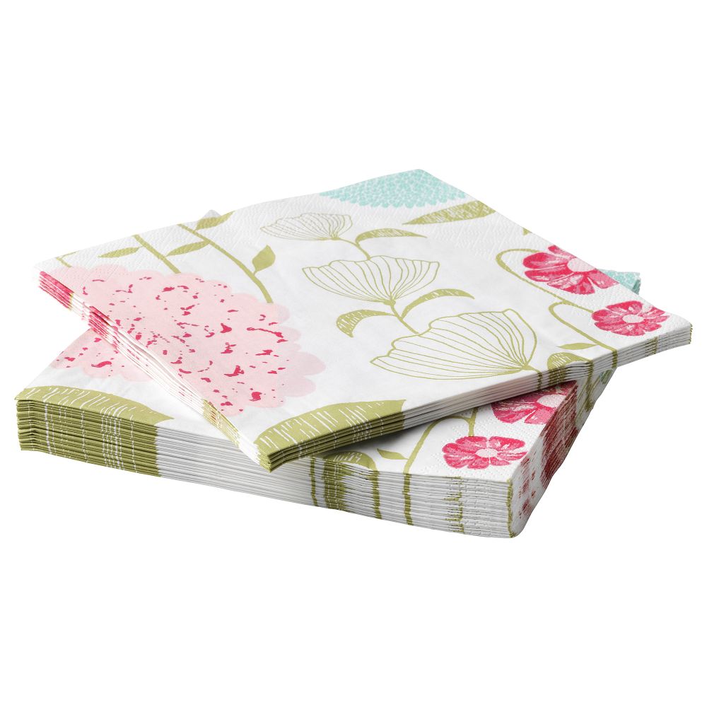 Салфетка бумажная ФЕСТДАГЕН, цветы (33x33 см) - фото 1