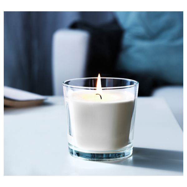 Ароматическая свеча в стакане СИНЛИГ, Ванильное удовольствие естественный, естественный (9 см) - фото 2