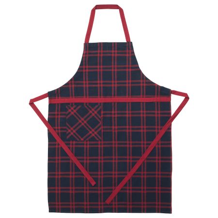 Фартук ВИНТЕР 2018, темно-синий, красный