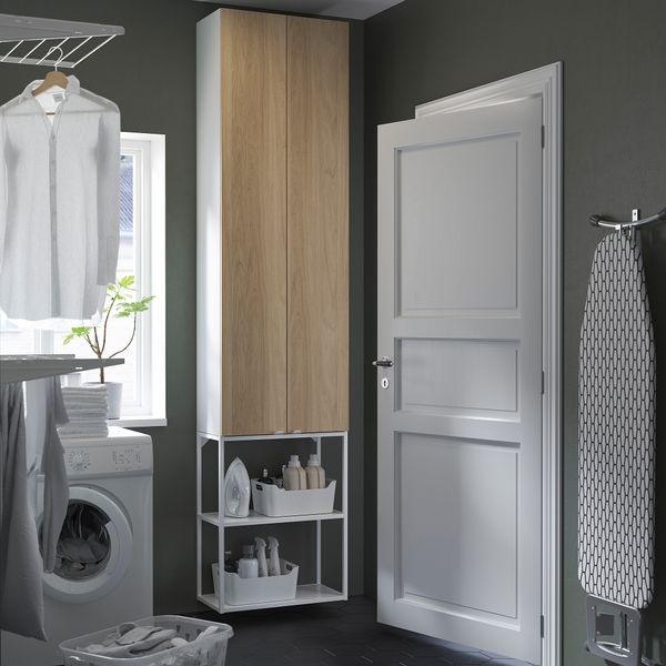 Комбинация для хранения, белый, под дуб, 60x32x255 см IKEA BEGIVENHET БЕГИВЕНХЕТ 093.314.11 - фото 4