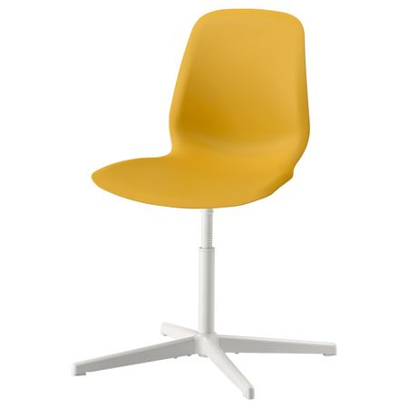 Рабочий стул, темно-желтый/Бальсбергет белый IKEA LEIFARNE ЛЕЙФ-АРНЕ 893.049.65