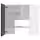 METOD Навесной шкаф д/вытяжки/полка/дверь - белый/Sinarp коричневый 60x60 см