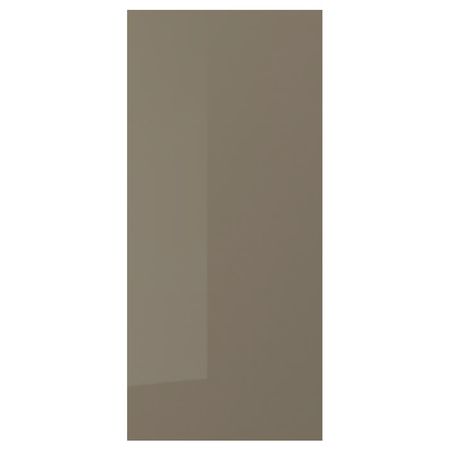 VOXTORP Накладная панель - глянцевый темный серо-коричневый 39x86 см