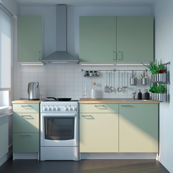 Кухня, серо-зеленый 160x61x220 см IKEA KNOXHULT КНОКСХУЛЬТ 394.091.87 - фото 2