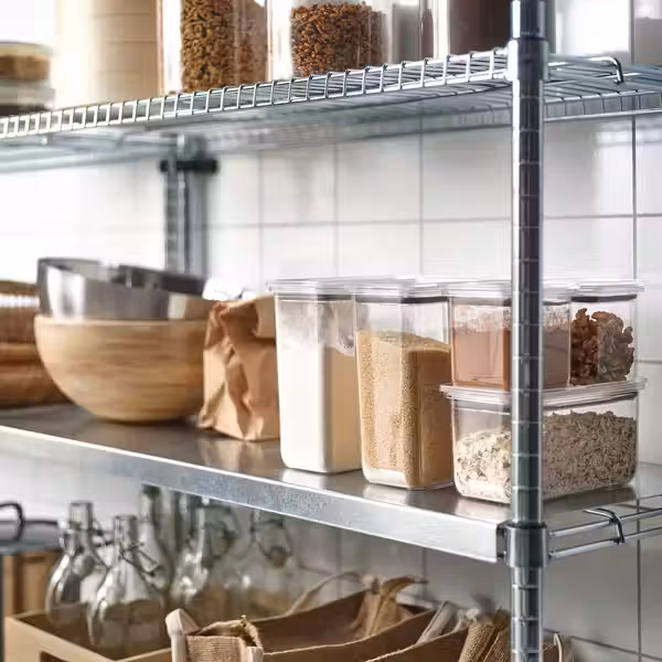 KORALLVIPPA Банка+крышка д/сухих продуктов, 6шт - прозрачный - фото 4