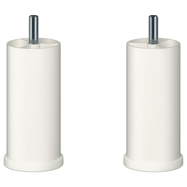 Ножка БЕСТО, круглой формы, белый - схема-чертеж с размерами