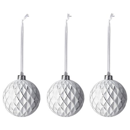 Украшение, шар ВИНТЕР 2016, белый, серебристый (7 см)