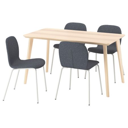 Стол и 4 стула IKEA KARLPETTER, LISABO ЛИСАБО 895.683.34