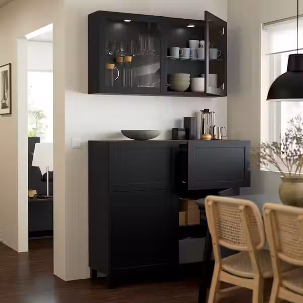 HANVIKEN Дверь/фронтальная панель ящика - черно-коричневый 60x38 см - фото 3