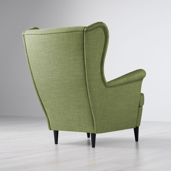 Кресло с подголовником, Шифтебу зеленый IKEA STRANDMON СТРАНДМОН 205.271.95 - фото 3