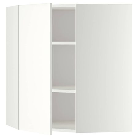 Угловой навесной шкаф с полками, белый/Хэггеби белый 68x80 см IKEA METOD МЕТОД 792.261.00