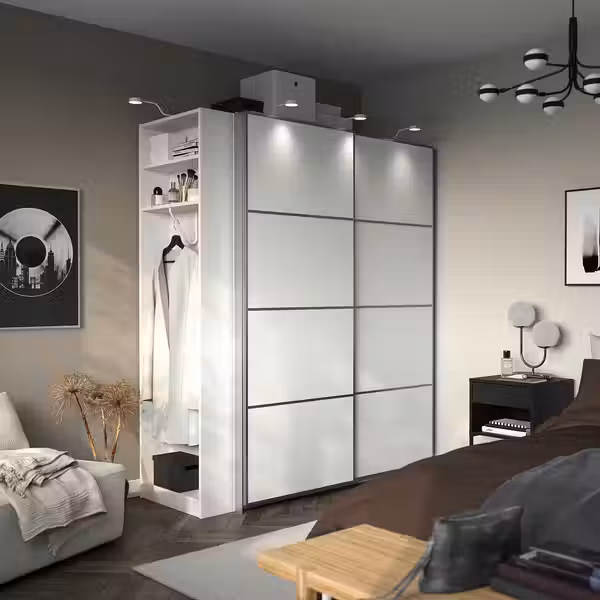 PAX / MEHAMN Гардероб с раздвижными дверьми - фото 3