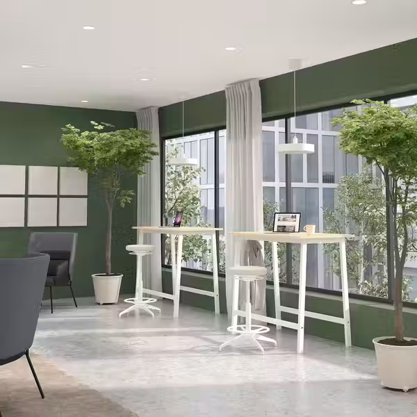 MITTZON МИТТЗОН Конференц-стол - березовый шпон/белый 120x68x105 см - фото 2