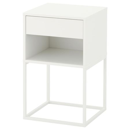 Тумба прикроватная, белый 40x39 см IKEA VIKHAMMER ВИКХАММЕР 303.889.76