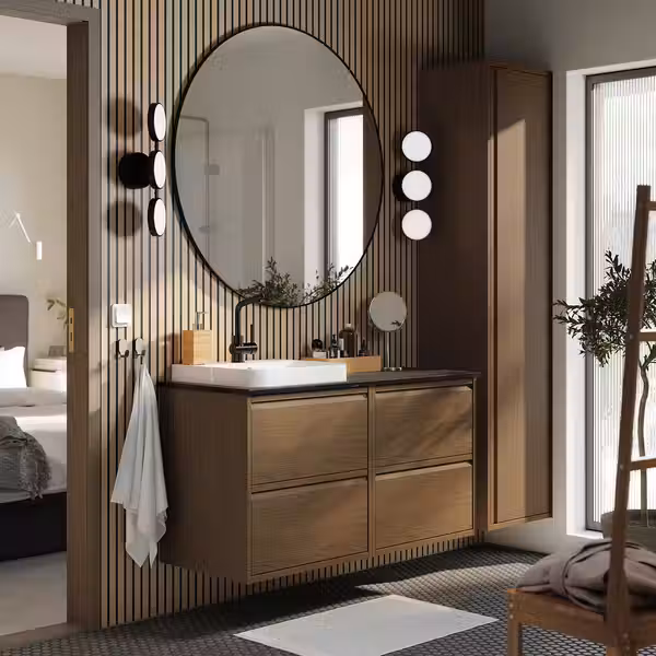 ÄNGSJÖN ЭНГШЁН / BACKSJÖN БАККШЁН Шкаф п-раковину/раковина/смеситель - фото 2