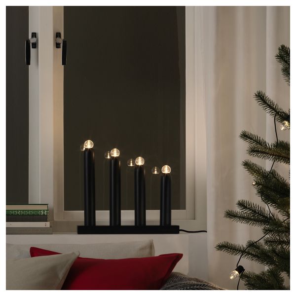 Светодиодный канделябр, 4 лампы СТРОЛА, черный - фото 1
