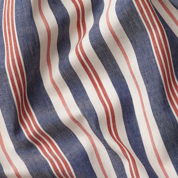 Гардины, 1 пара, синий-красный в полоску 145x300 см IKEA BERGSKRABBA БЕРГСКРАББА 204.508.55 - фото 4