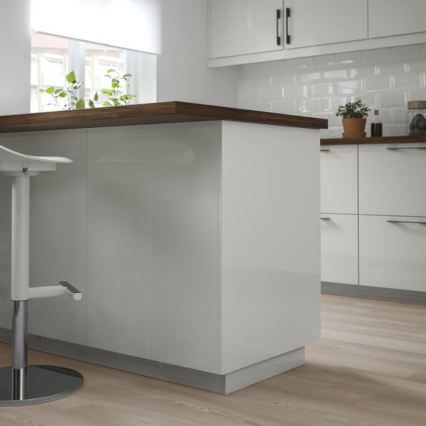 Накладная панель, глянцевый светло-серый 39x240 см IKEA RINGHULT РИНГУЛЬТ 103.547.41 - схема-чертеж с размерами