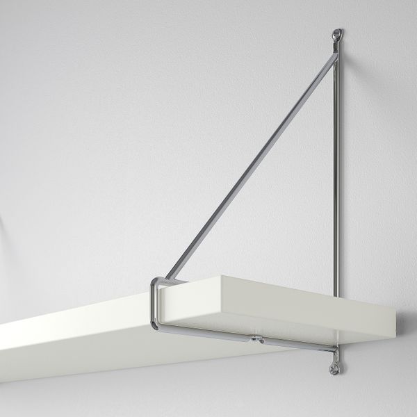 Полка навесная, белый/хромированный 80x20 см IKEA BERGSHULT БЕРГСХУЛЬТ / PERSHULT ПЕРСГУЛЬТ 292.907.30 - фото 5