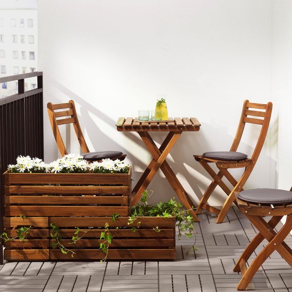 Ящик для цветов, для сада акация 75x27 см IKEA СТЭРНАНИС 404.510.95 - фото 2