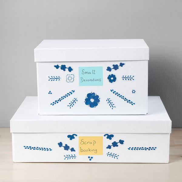 Папка с наклейками, белый, синий IKEA АНИЛИНАРЕ 104.280.06 - фото 3