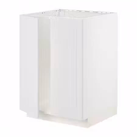 METOD Напольный шкаф для мойки+2 двери - белый/Stensund белый 60x60 см