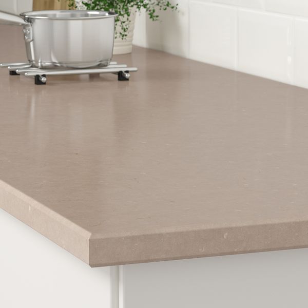 Столешница под заказ, темно-бежевый под мрамор/кварц 1 м²x3.0 см IKEA KASKER КАСКЕР 804.540.25 - схема-чертеж с размерами