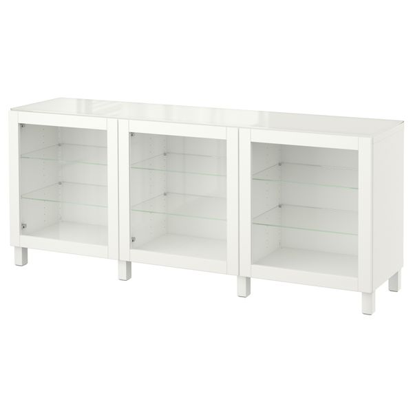 Комбинация для хранения с дверцами БЕСТО, Синдвик белый (180x40x74 см) - фото 1