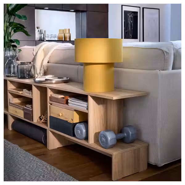 HOLMERUD ХОЛМЕРУД Придиванный столик - под дуб 80x31 см - фото 3