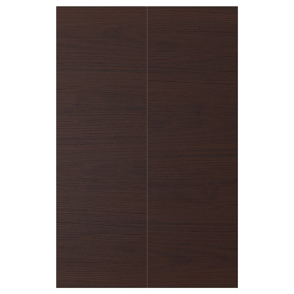 Дверца для напольного углового шкаф, 2 шт., 25x80 см, темно-коричневый под ясень IKEA ASKERSUND АСКЕРСУНД 704.252.55 - фото 1