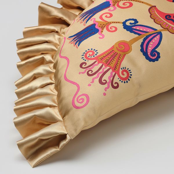 Подушка, цветочный орнамент бежевый 58x31 см IKEA KARISMATISK КАРИСМАТИСК 904.991.46 - фото 2