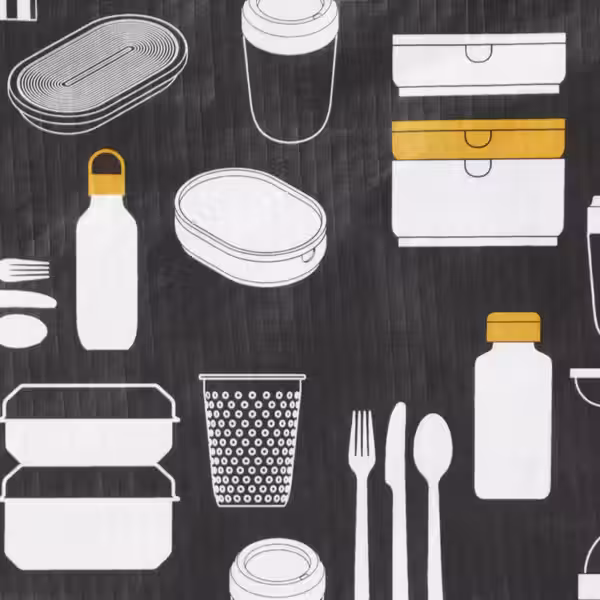 FLADDRIG ФЛАДДРИГ Сумка д/завтраков - с рисунком серый 25x16x27 см - фото 2