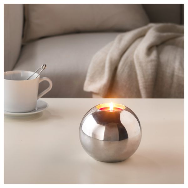 Аромат свеча в металической подставке СИНЛИГ, Красные садовые ягоды, красный - фото 2