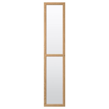 Стеклянная дверь ОКСБЕРГ, дубовый шпон (40x192 см)