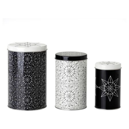 Набор емкостей, 3 шт ВИНТЕР 2016, черный, белый