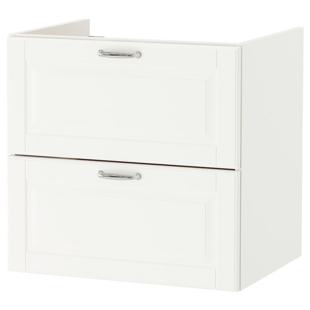 Шкаф для раковины с 2 ящ, Кашён белый 60x47x58 см IKEA GODMORGON ГОДМОРГОН 404.859.05 - схема-чертеж с размерами