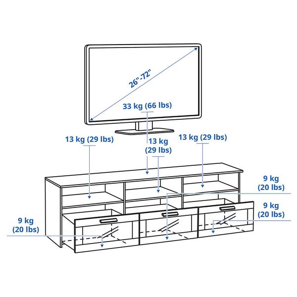 IKEA, дополнительный ракурс - схема-чертеж с размерами