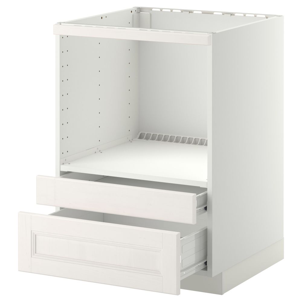 Напольный шкаф для комбинирования СВЧ, ящики МЕТОД / ФОРВАРА, белый, Лаксарби белый (60x60 см) - схема-чертеж с размерами