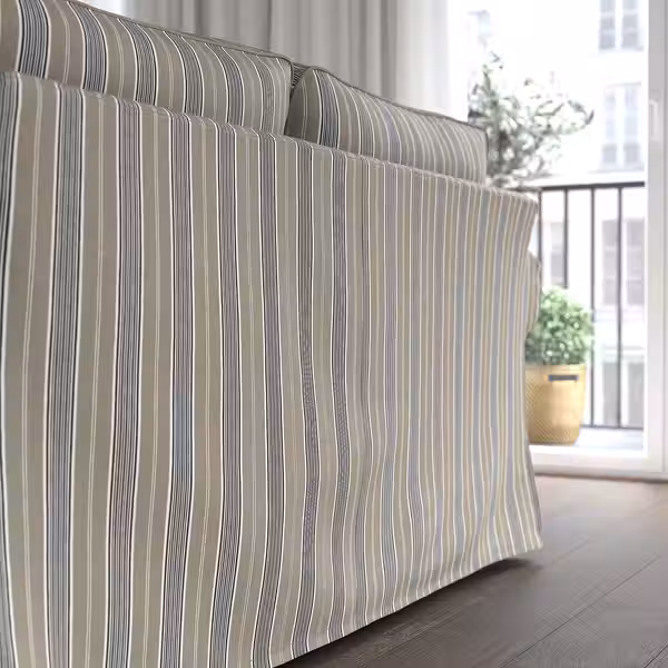 EKTORP 3-местный диван с козеткой - Karlshov бежевый/разноцветный - фото 3