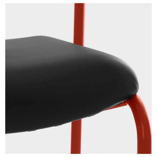 Конференц-стул СТОЛЬЯН, оранжевый, черный - схема-чертеж с размерами