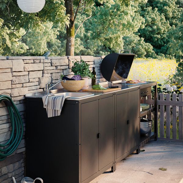 Угольный гриль, черный/нержавеющая сталь для сада 86x61 см IKEA GRILLSKÄR ГРИЛЛЬСКЭР 504.889.13 - фото 11